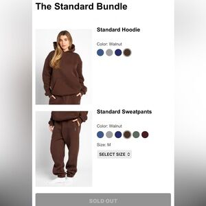 Comfrt Brown Hoodie and Sweatpants Set - size M